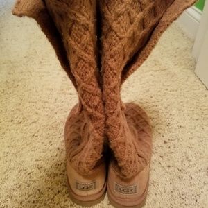 Lattice Cardy Knit UGG Boots